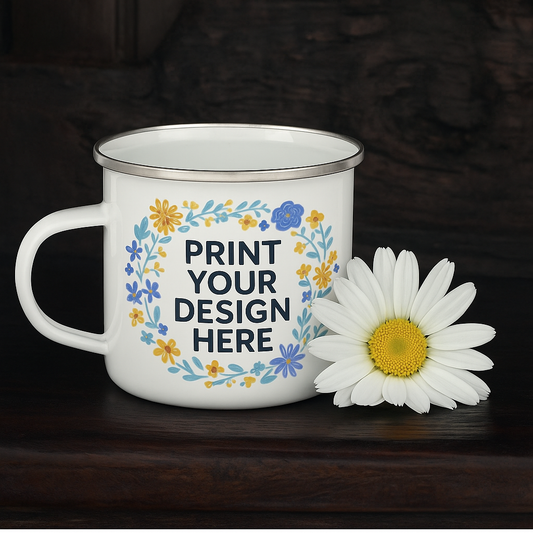 12 oz Vintage Coffee Mug with Silver Rim – Perfect Gift for Special Occasions