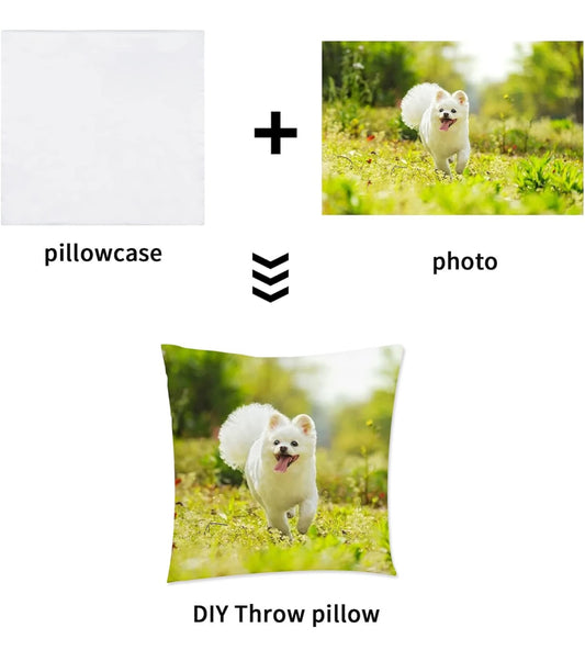 White Sublimation Pillow Cover – 16”x16” – High-Quality Satin Polyester