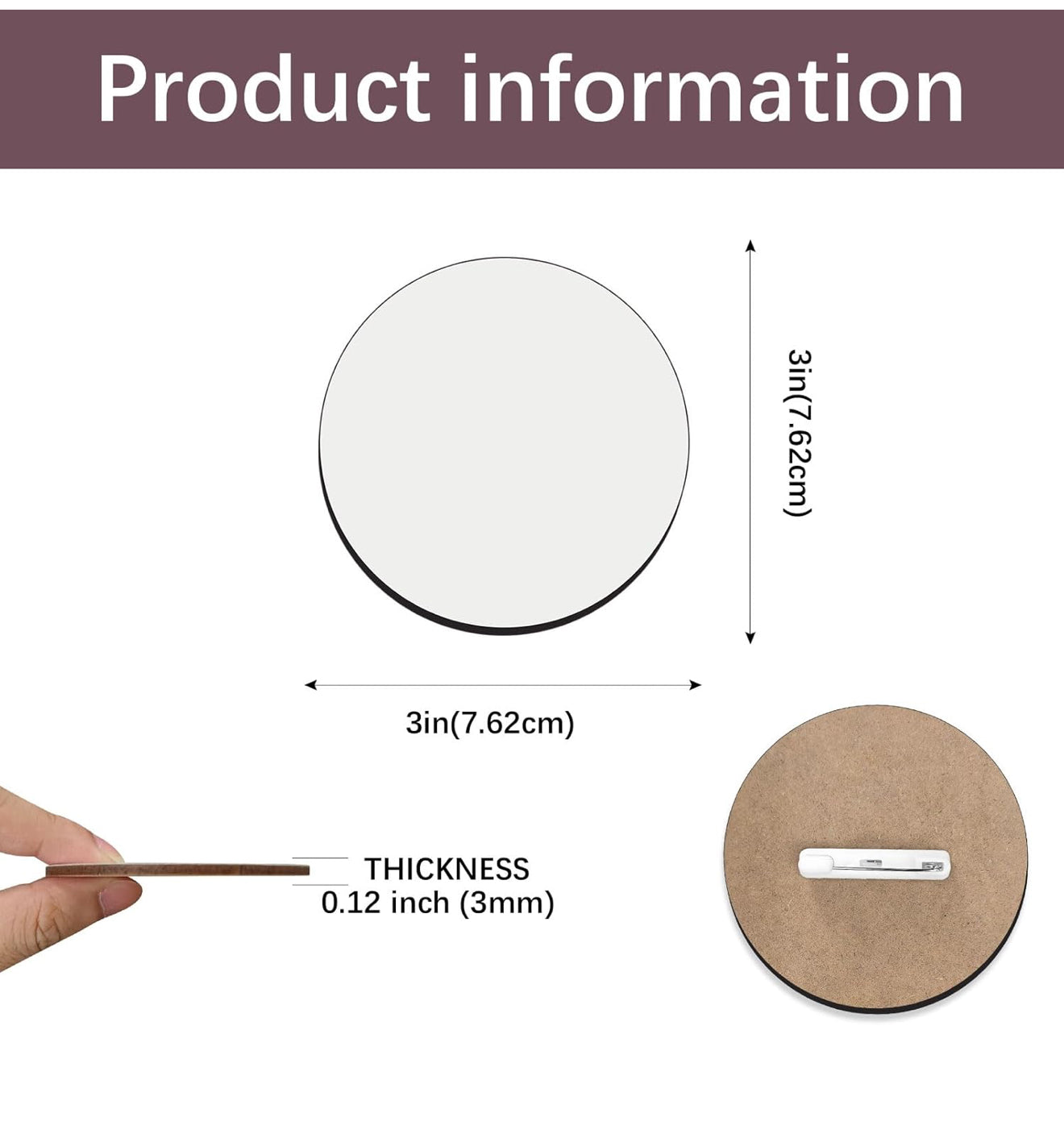 Pin-back buttons